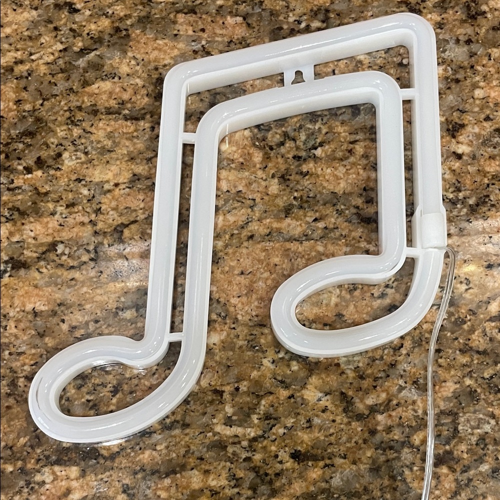 Blue Neon Music Note Light - Picture 2 of 7